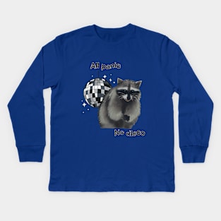 All Panic No Disco Raccoon Kids Long Sleeve T-Shirt